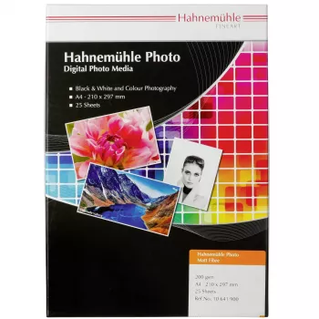 Hahnemühle Photo Matt Fibre 200 - λείο ματ - 300 µm - θερμός τόνος - A4 (210 x 297 mm) - 25 φύλλα
