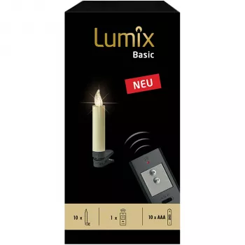 Krinner Basic Mini 10 τεμ. βασικό σετ γιρλάντα εκρού μονόχρωμη LED με μπαταρία IP44 χριστουγεννιάτικη διακόσμηση