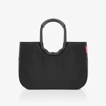 Reisenthel Loopshopper L τσάντα αγορών μαύρη 25L λαβές αλουμινίου