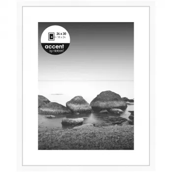 NIELSEN DESIGN Aura Κορνίζα Λευκή 24x30 cm Ξύλινη με Passepartout 1122001