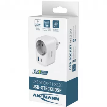 ANSMANN USB Charger HS220 20W USB-C Power Delivery 3.0 λευκό