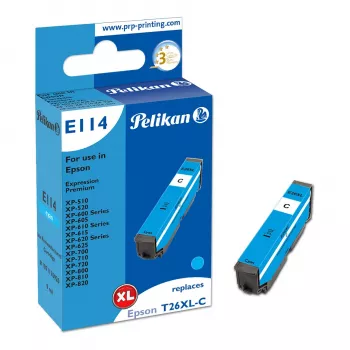 Pelikan E114 Συμβατό δοχείο μελανιού Κυανό High Yield (XL) για Epson Expression Premium XP-510, XP-520, XP-600 Σειρά, XP-700 Σειρά, XP-800 Σειρά