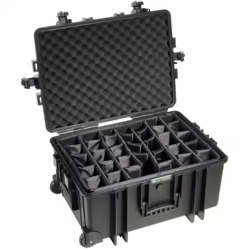 B&W Outdoor Case Type 6800 Σκληρή θήκη με σύστημα διαχωρισμού, Μαύρο