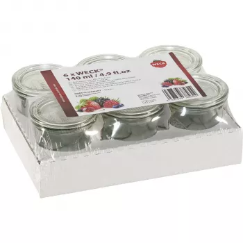 WECK Μίνι βάζο 140ml Δίσκος 6 τεμ.