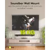 Goobay Basic βάση τοίχου για universal soundbar, μαύρο, αντοχή φορτίου 15 kg
