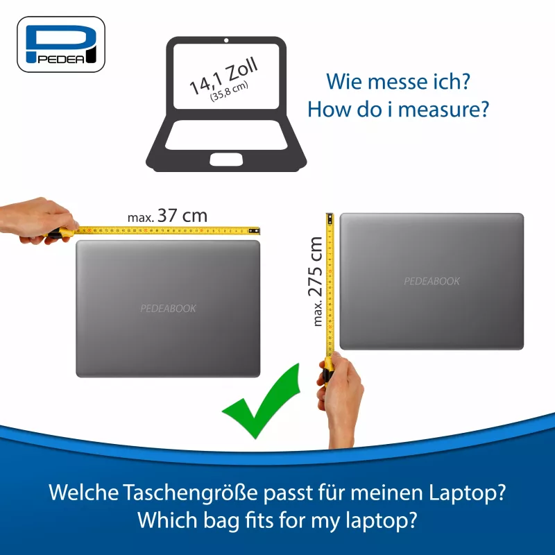 PEDEA θήκη notebook 14,1 ιντσών (35,8 cm), μαύρο