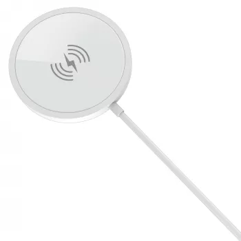 PEDEA ασύρματος μαγνητικός φορτιστής 15W - USB-C, ασημί/λευκό