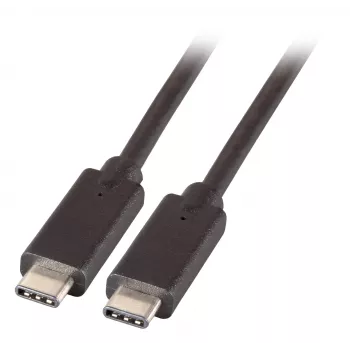 EFB καλώδιο USB 3.2 Gen 1 SuperSpeed, βύσμα USB-C αρσενικό σε βύσμα USB-C αρσενικό, 3A, 5 Gbit/s, 2m, μαύρο