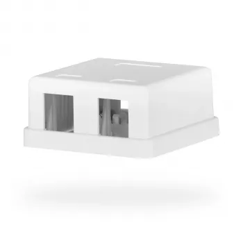 EFB Electronics πρίζα Keystone, 2 θύρες, επιτοίχια, λευκό, κενό κουτί