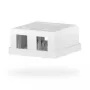 EFB Electronics πρίζα Keystone, 2 θύρες, επιτοίχια, λευκό, κενό κουτί