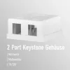 EFB Electronics πρίζα Keystone, 2 θύρες, επιτοίχια, λευκό, κενό κουτί