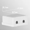 EFB Electronics πρίζα Keystone, 2 θύρες, επιτοίχια, λευκό, κενό κουτί