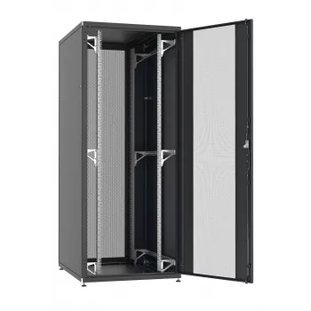 EFB 19 ιντσών ντουλάπι διακομιστή PRO 47U 600x1200 mm, 1-τεμ διάτρητη μπροστινή πόρτα, 2-τεμ πίσω πόρτα, RAL 7035