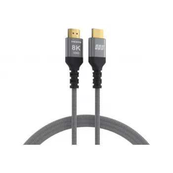 EFB Elektronik 5m Ultra High-Speed HDMI 2.1 καλώδιο 8K60Hz 48Gbit/s γκρι πλεκτό