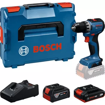 BOSCH επαναφορτιζόμενο δράπανο-κατσαβίδι GSR18V-52 με 2 μπαταρίες 18 Volt 4,0 Ah και 2,0 Ah σε L-BOXX (λιανική)