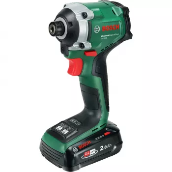 BOSCH UniversalImpactDrive 18V-210 επαναφορτιζόμενο κρουστικό κατσαβίδι (18V, 2,0Ah, Li-Ion, 1/4 ίντσας εξάγωνο, 210 Nm, 3400 U/min, βαλίτσα, POWER FOR ALL ALLIANCE)