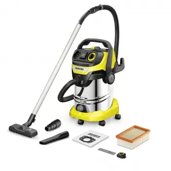 Kärcher WD 6 Control P S 30/6/35/T ηλεκτρική σκούπα υγρών και στερεών, 1300 W, 30 L, δοχείο ανοξείδωτου χάλυβα