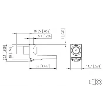METZ CONNECT Ομοαξονική μονάδα βύσμα IEC / υποδοχή F 130898-03-I