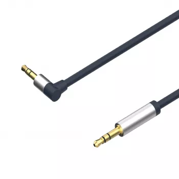 ShiverPeaks Καλώδιο ήχου 3,5mm jack, γωνιακό/ίσιο 0,7m - Μαύρο