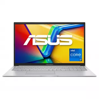 ASUS Vivobook 17 X1704VA-AU866 Laptop, 17,3 inch, Intel Core i7-1355U, 8GB DDR4, 512GB SSD, χωρίς λειτουργικό σύστημα, πληκτρολόγιο QWERTZ (DE), Cool Silver
