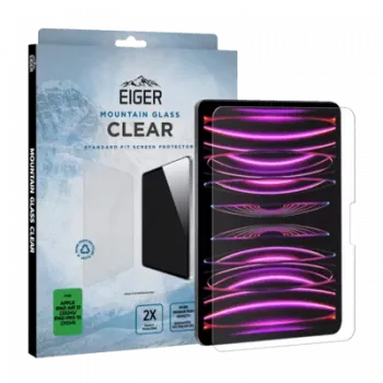 Eiger Premium Tempered Glass προστατευτικό οθόνης για Apple iPad Pro 13 ίντσες 2024-2025, γυαλί Asahi, 2.5D Curved Edge, σκληρότητα 9H, Ultra-Klar, Oleophobe επικάλυψη