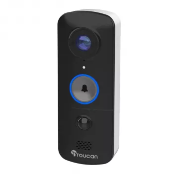 Toucan Ασύρματο βιντεοκουδούνι με Chime V3 - 1080p Full HD, 180° ευρυγώνιος, νυχτερινή όραση, αμφίδρομη επικοινωνία, ανίχνευση κίνησης PIR, IP56, Μαύρο