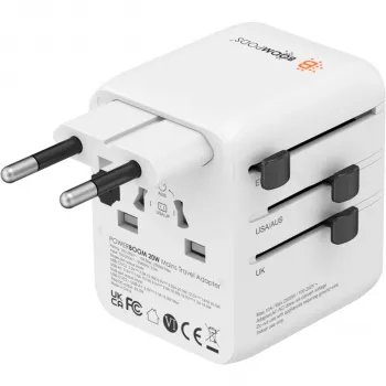 Boompods World Travel Plug 20W Λευκό