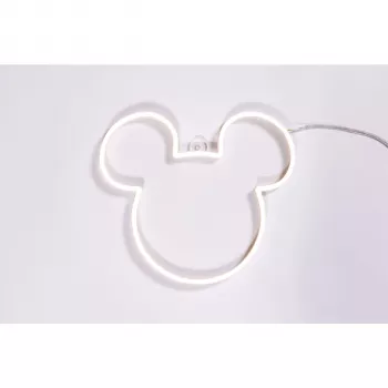 Yellowpop Neon Disney Mini Mickey Ears LED πινακίδα - θερμό λευκό, με τροφοδοσία USB