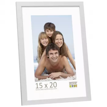 Deknudt S44CD1 15x20 ξύλινη ασημί κορνίζα μεμονωμένης φωτογραφίας