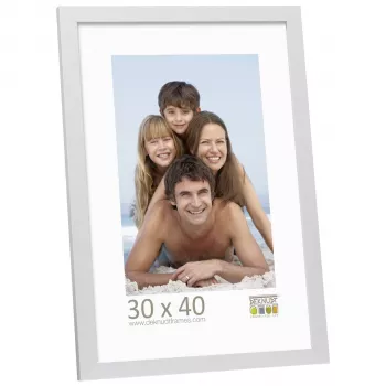 Deknudt S44CD1 30x40 ξύλινη ασημί κορνίζα
