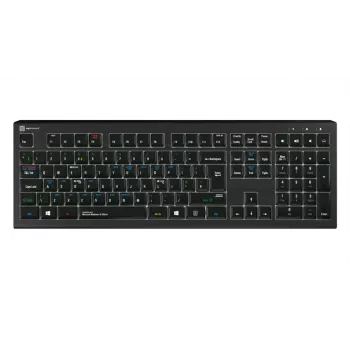 LogicKeyboard ASTRA 2 ενσύρματο πληκτρολόγιο USB για Windows - UK-Layout - μαύρο - με οπίσθιο φωτισμό