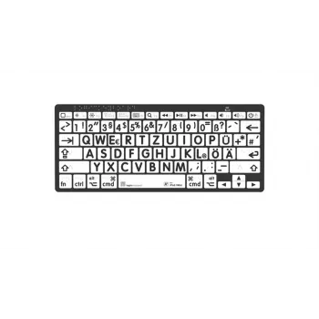 Logickeyboard Mac Bluetooth πληκτρολόγιο Braille με μεγάλα πλήκτρα Black on White - 78 πλήκτρα
