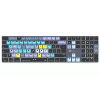 Logickeyboard DaVinci Resolve Classic Titan DE (Mac) - Γερμανικό layout, ενσύρματο USB, πληκτρολόγιο επεξεργασίας με οπίσθιο φωτισμό