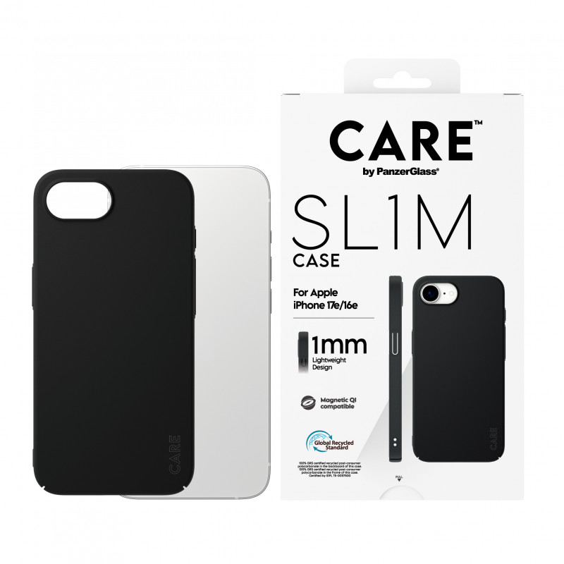 CARE by PanzerGlass SL1M Θήκη Μαύρη με MagSafe για iPhone 16e / 17e (CR52018)