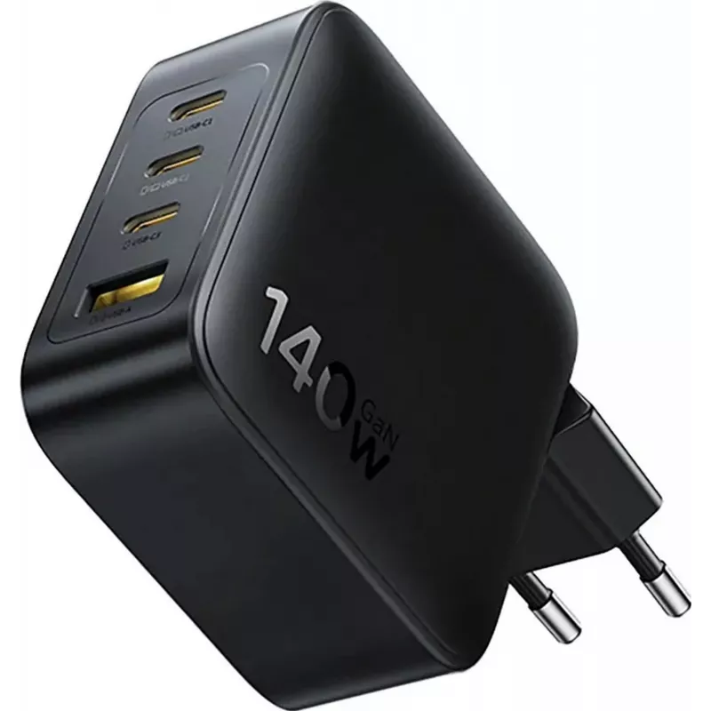 Baseus EnerFill FH11 GaN 140W 3xUSB-C + 1xUSB-A Γρήγορος Φορτιστής Μαύρο