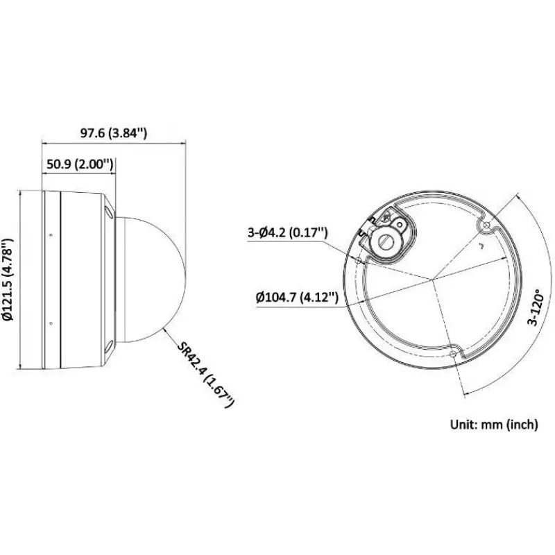 Hikvision DS-2CD1183G2-LIUF 2,8mm Dome 8MP IP Κάμερα