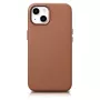 iCarer Case Leather Δερμάτινη θήκη για iPhone 14 Plus Καφέ (Συμβατή με MagSafe)