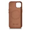 iCarer Case Leather Δερμάτινη θήκη για iPhone 14 Plus Καφέ (Συμβατή με MagSafe)