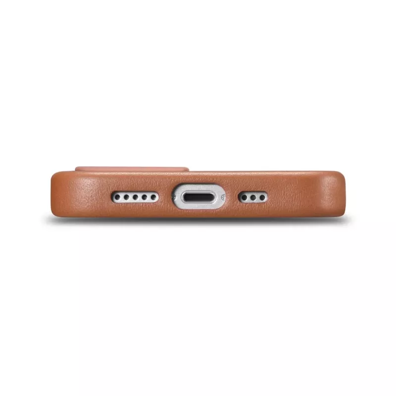 iCarer Case Leather Δερμάτινη θήκη για iPhone 14 Plus Καφέ (Συμβατή με MagSafe)