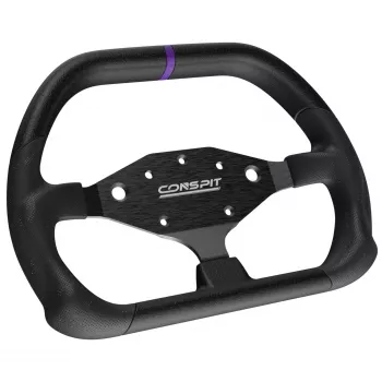 CONSPIT DX320 Τιμόνι D-Shape - Λαβή Alcantara 320mm, Carbon Fiber, RGB