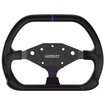 CONSPIT DX320 Τιμόνι D-Shape - Λαβή Alcantara 320mm, Carbon Fiber, RGB
