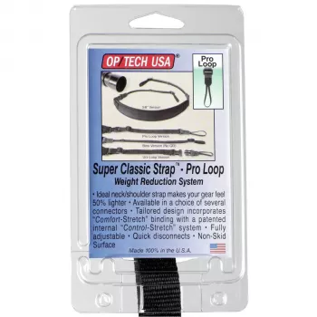 OP TECH Super Classic Strap Pro Loop λουρί κάμερας μαύρο νεοπρένιο νάιλον δέρμα 6,8 kg 109,2 cm
