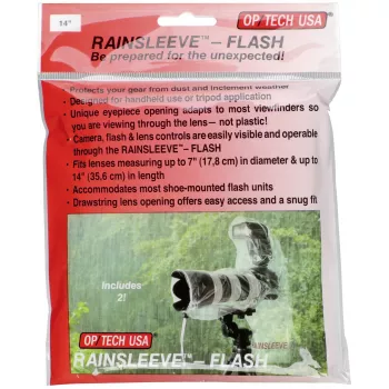 OP/TECH Rain-Sleeve Flash συσκευασία 2 τεμ. διαφανές