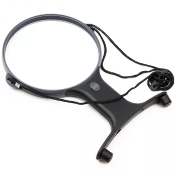 Carson HF-66 MagniFree Λάμπα μεγεθυντικού φακού LED με εύκαμπτο λαιμό χήνας, μεγέθυνση 2x/5x, φακός 13 cm, φωτισμός LED, Μαύρο