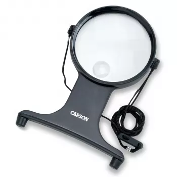 Carson HF-25 MagniFree Μεγεθυντικός φακός LED με φωτισμό 2x/5x 11cm Μαύρο