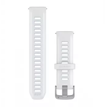 Garmin QuickFit 20mm Σιλικόνης-Αρματίλ Λευκό Πέτρας / Διαφανές Μπλε (010-11251-B7)