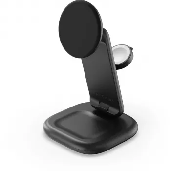 Βάση φόρτισης Satechi 3-in-1 Qi2 25W Foldable - Space Black