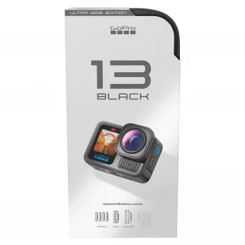 GoPro HERO13 Black Ultra Wide Edition αθλητική κάμερα 4K, 5.3K, 2.7K, οθόνη αφής, Ultra HD, αδιάβροχη, GPS, ανθεκτική στη σκόνη, Bluetooth, Wi-Fi, slow motion, Full HD (CHDRB-133-RW)