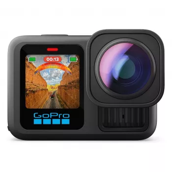GoPro HERO13 Black Ultra Wide Edition αθλητική κάμερα 4K, 5.3K, 2.7K, οθόνη αφής, Ultra HD, αδιάβροχη, GPS, ανθεκτική στη σκόνη, Bluetooth, Wi-Fi, slow motion, Full HD (CHDRB-133-RW)