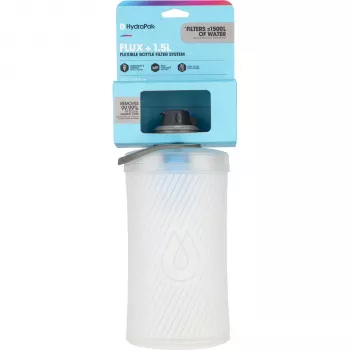 HydraPak Flux+ 1,5L Φιάλη Νερού με Φίλτρο - Clear/HP Blue